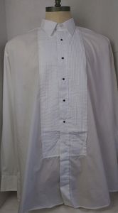 GinGiss Big and Tall Easy-Fit Tuxedo Shirt